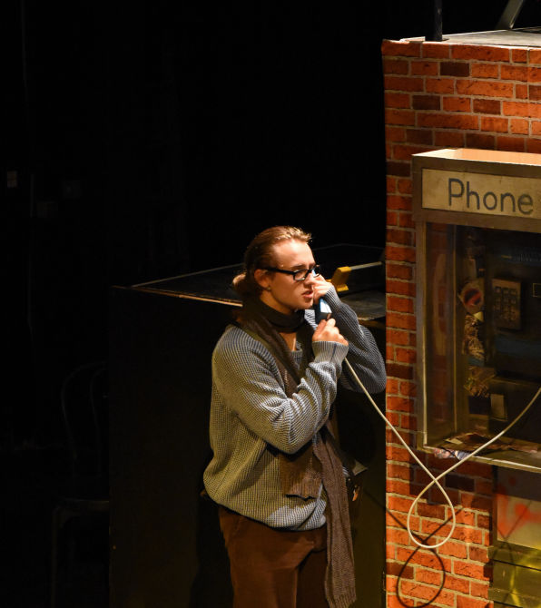 Actor on stage in the musical called RENT